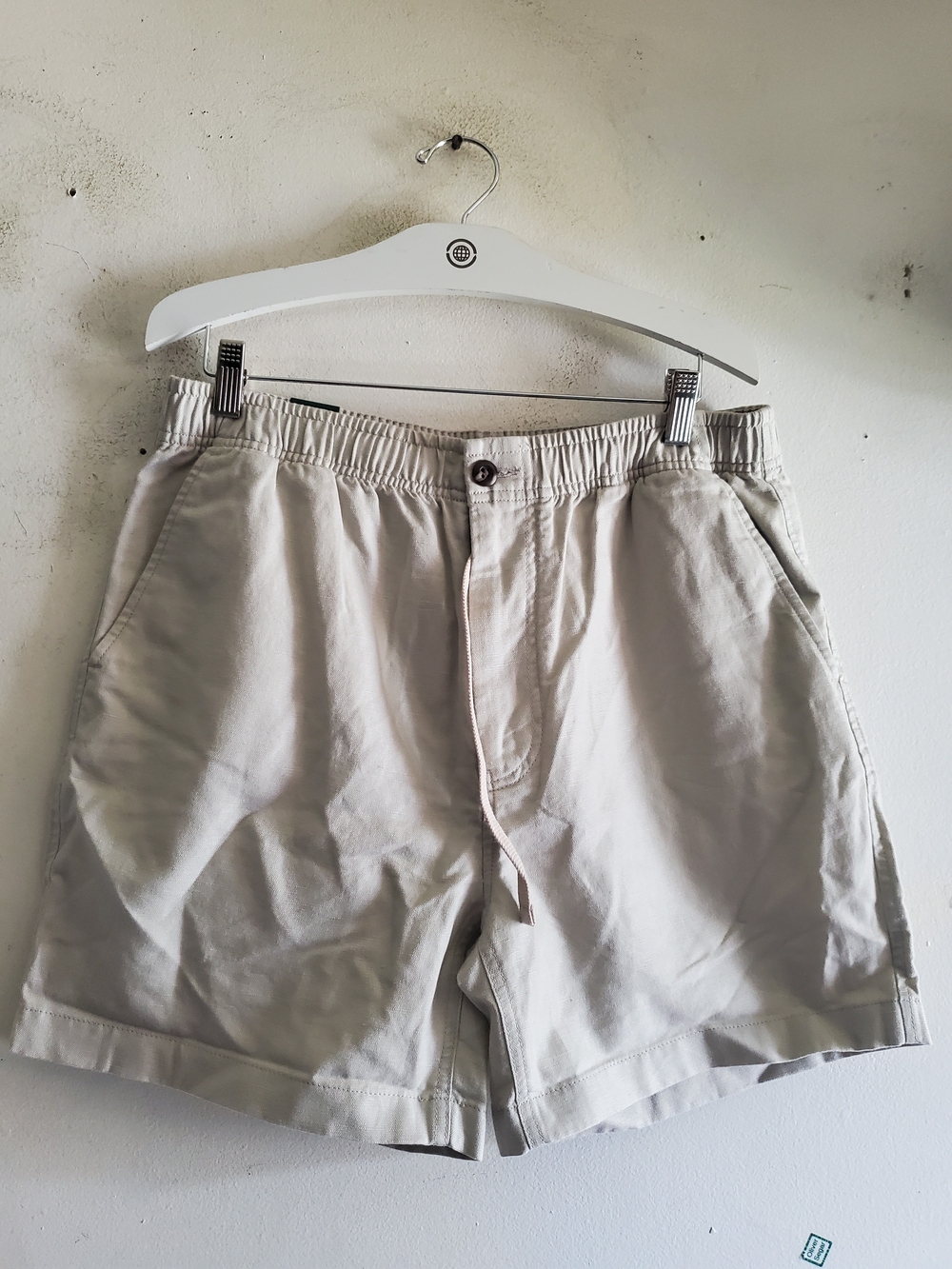 J Crew Men's Casual Drawstring Shorts in Light Beige